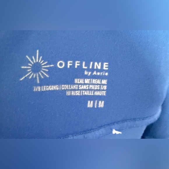 Offline by Aerie Real Me High Waisted Crossover Blue Leggings - Picture 4 of 4